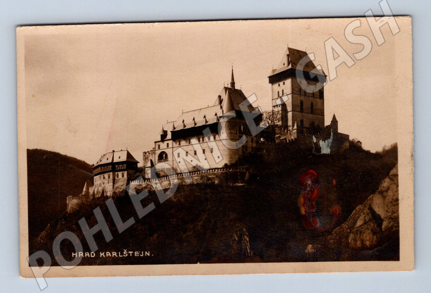 Pohlednice Karlštejn hradní motiv 1931 (M3338)