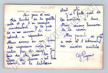 Pohlednice Francie Loyettes ulice s hotelem (M33385)