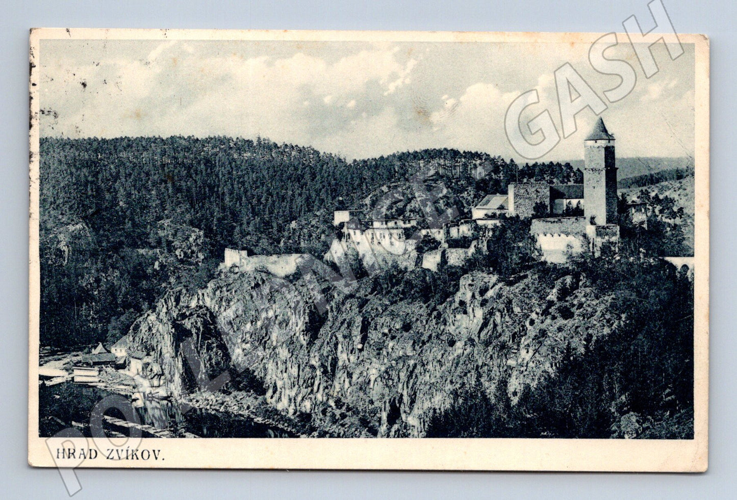 Pohlednice Zvíkov hradní motiv 1927 (M3339)