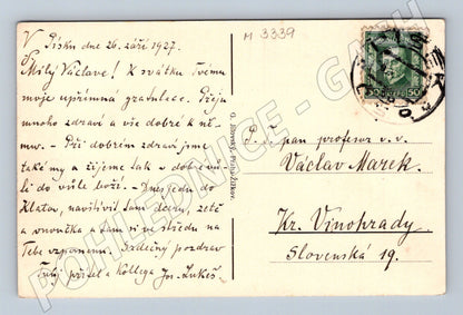 Pohlednice Zvíkov hradní motiv 1927 (M3339)