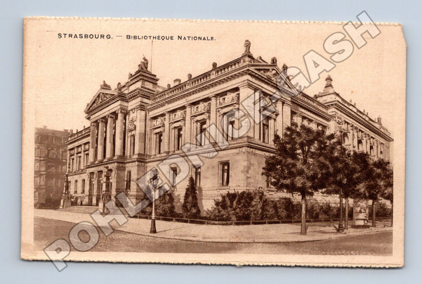 Pohlednice Francie Štrasburk Národní knihovna (M33393)