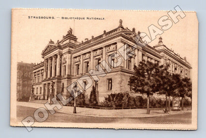 Pohlednice Francie Štrasburk Národní knihovna (M33393)
