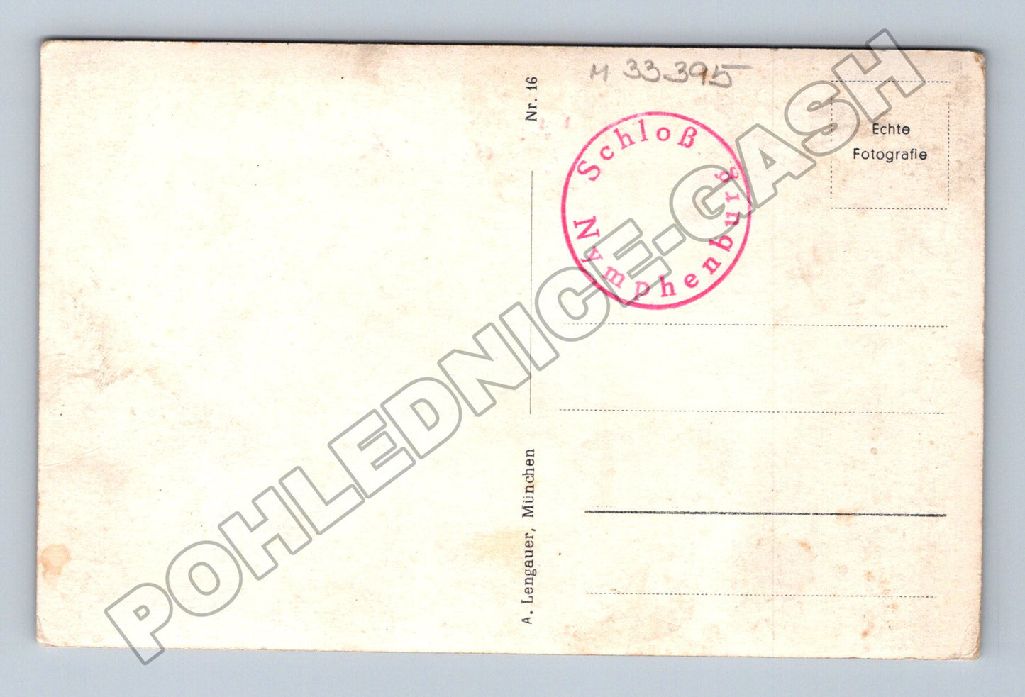 Pohlednice Německo Nymphenburg zámek Mnichov (M33395)