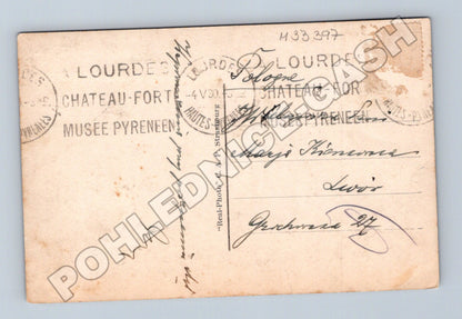 Pohlednice Francie Lourdes Bazilika a řeka Gave (M33397)