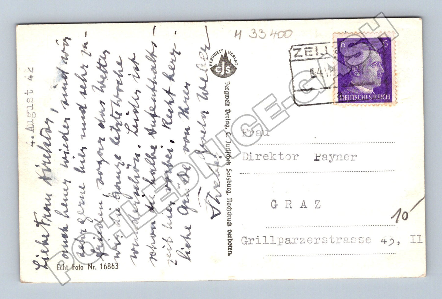 Pohlednice Rakousko Zell am See 1942 (M33400)