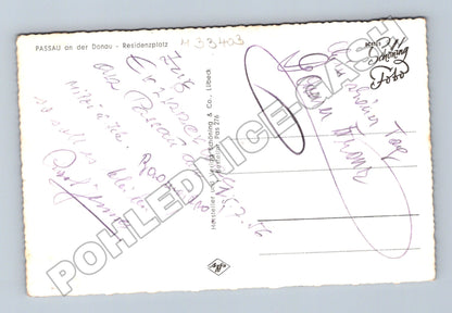 Pohlednice Německo Pasov Residenzplatz 1956 (M33403)