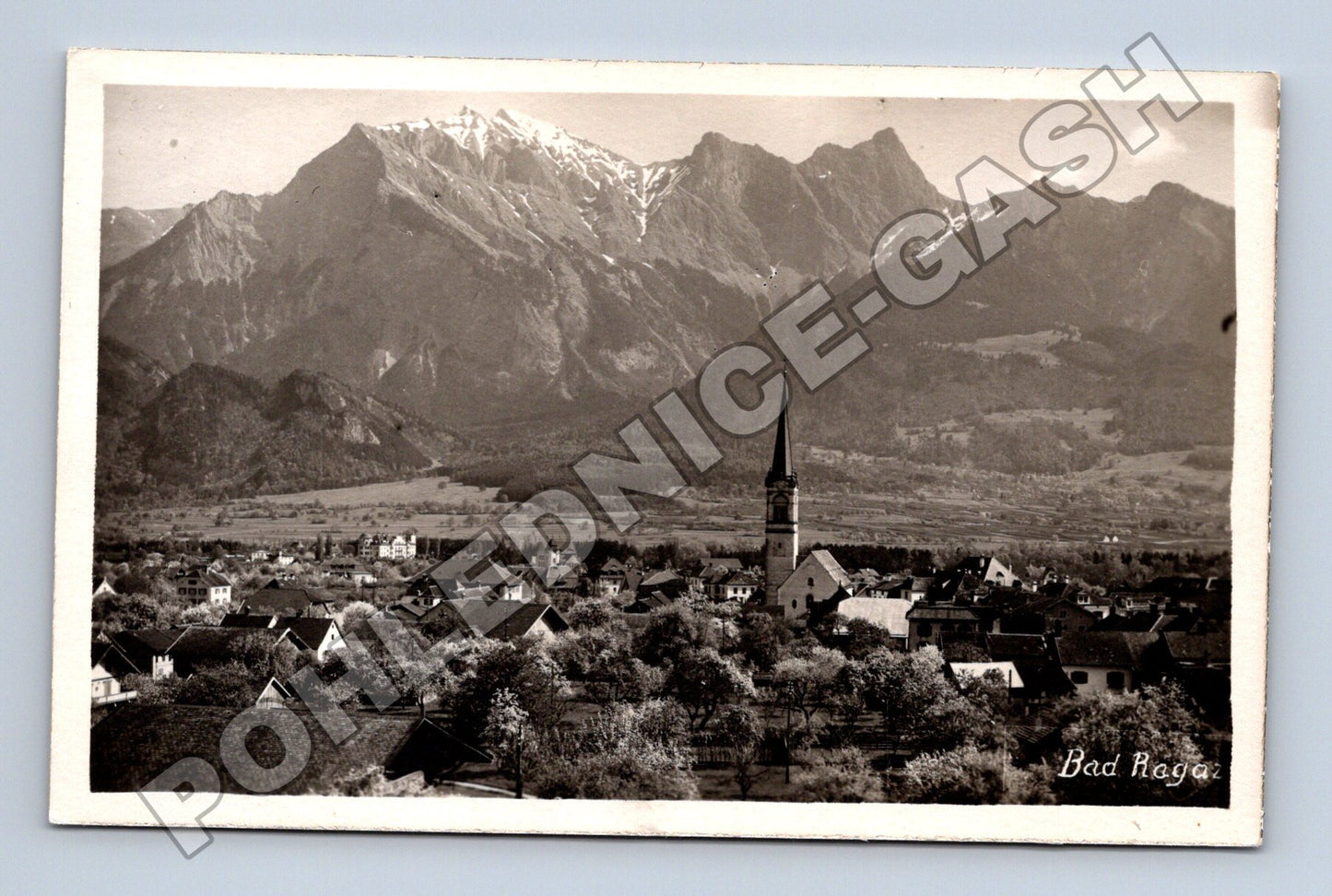 Pohlednice Švýcarsko Bad Ragaz město a hory (M33411)