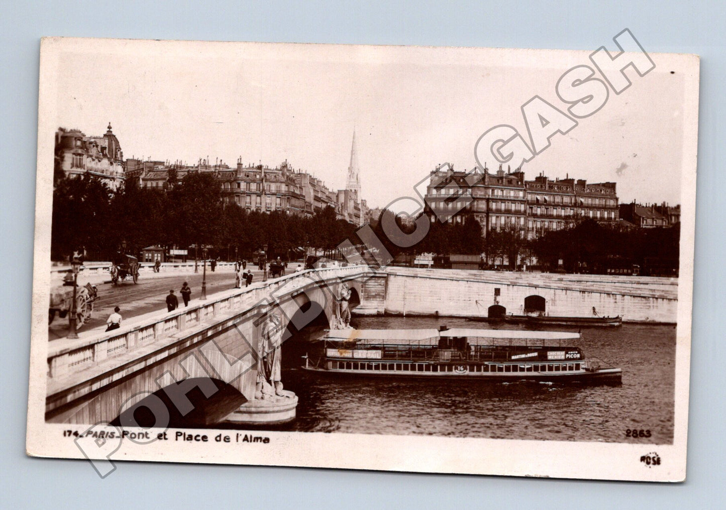 Pohlednice Francie Paříž Pont de l'Alma 1914 (M33423)