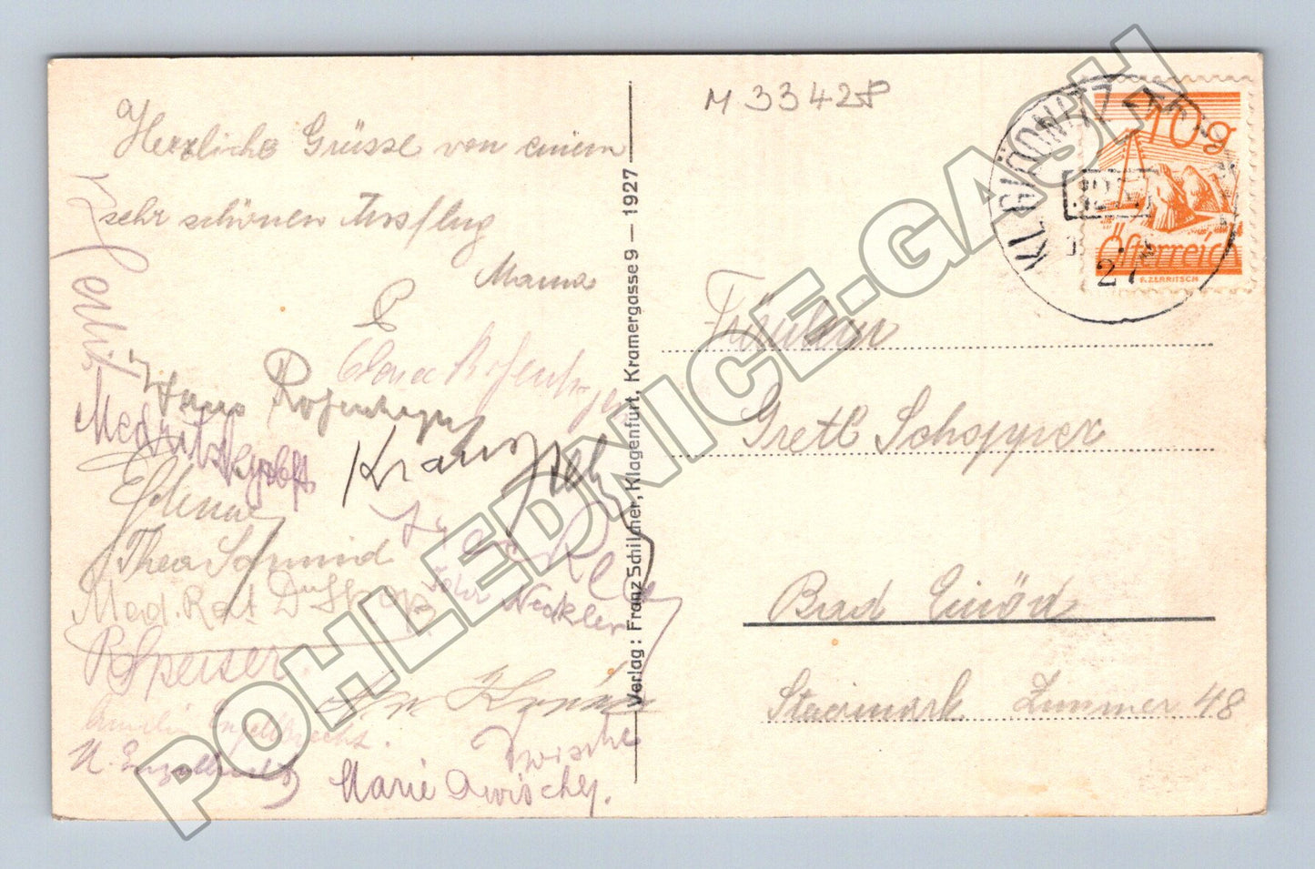 Pohlednice Rakousko Gurk s výhledem na Strassburg 1927 (M33428)