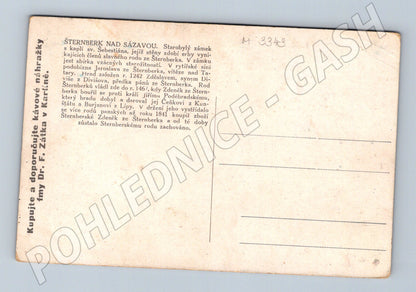 Pohlednice Šternberk nad Sázavou malovaný motiv (M3343)