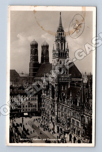 Pohlednice Německo München Rathaus Frauenkirche 1938 (M33440)