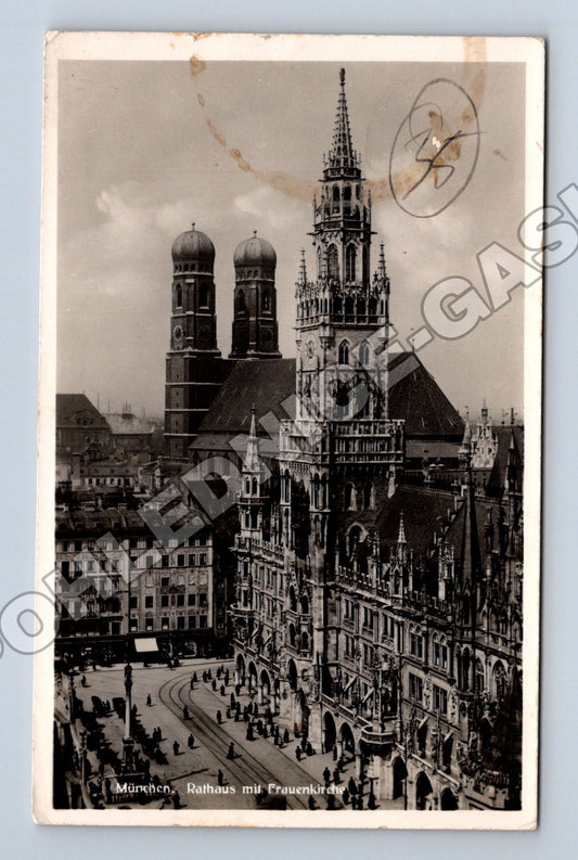 Pohlednice Německo München Rathaus Frauenkirche 1938 (M33440)