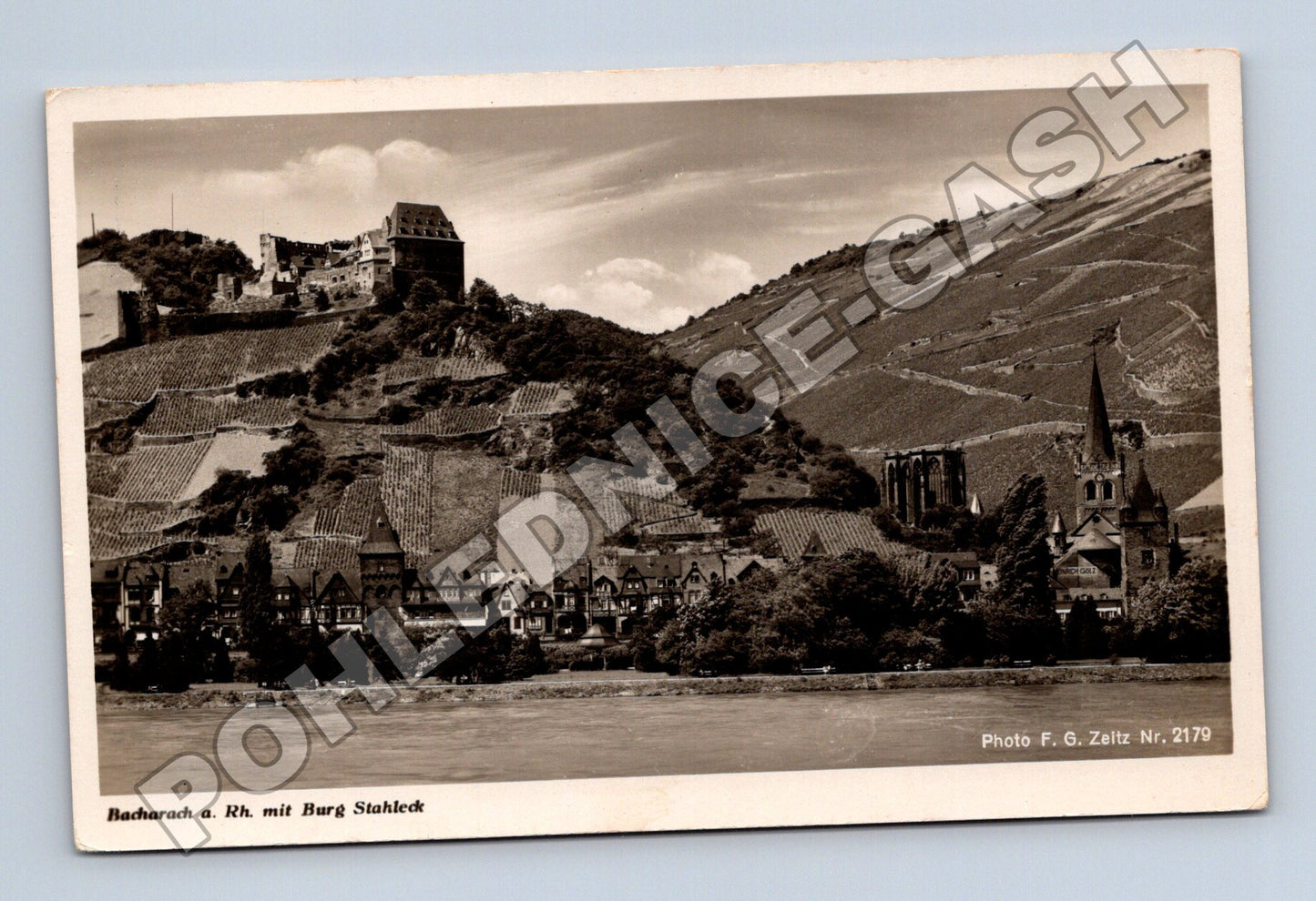 Pohlednice Německo Bacharach a. Rh. s hradem Stahleck (M33449)