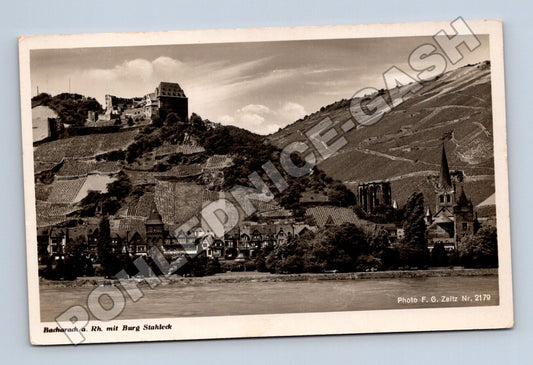 Pohlednice Německo Bacharach a. Rh. s hradem Stahleck (M33449)