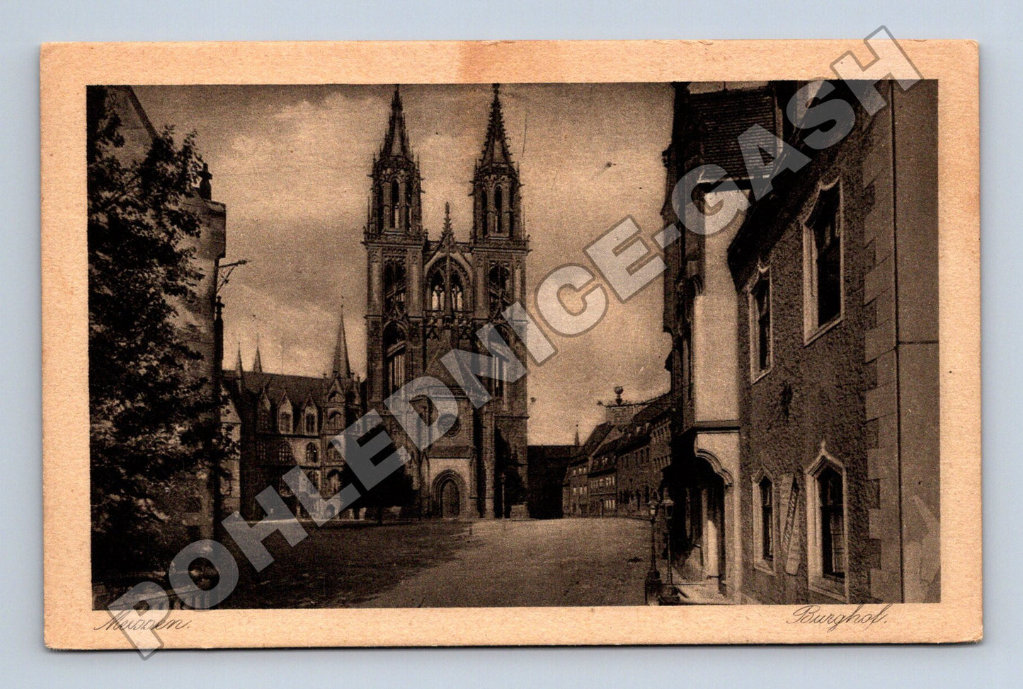 Pohlednice Německo Meißen Dóm z Burghofu (M33454)