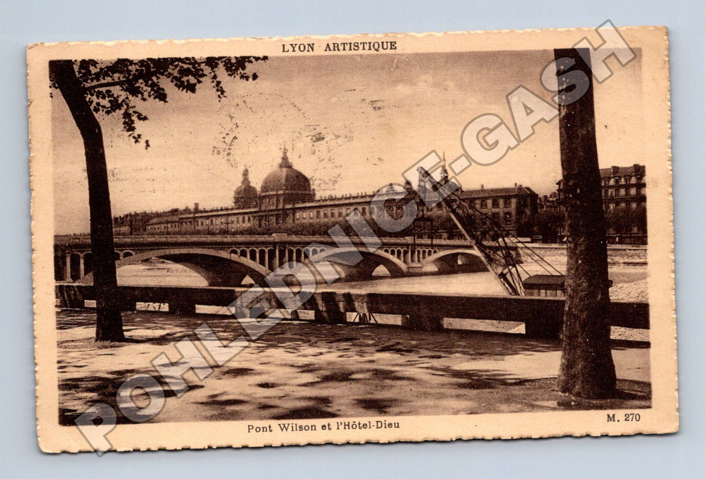 Pohlednice Francie Lyon Pont Wilson a l'Hôtel-Dieu 1933 (M33456)