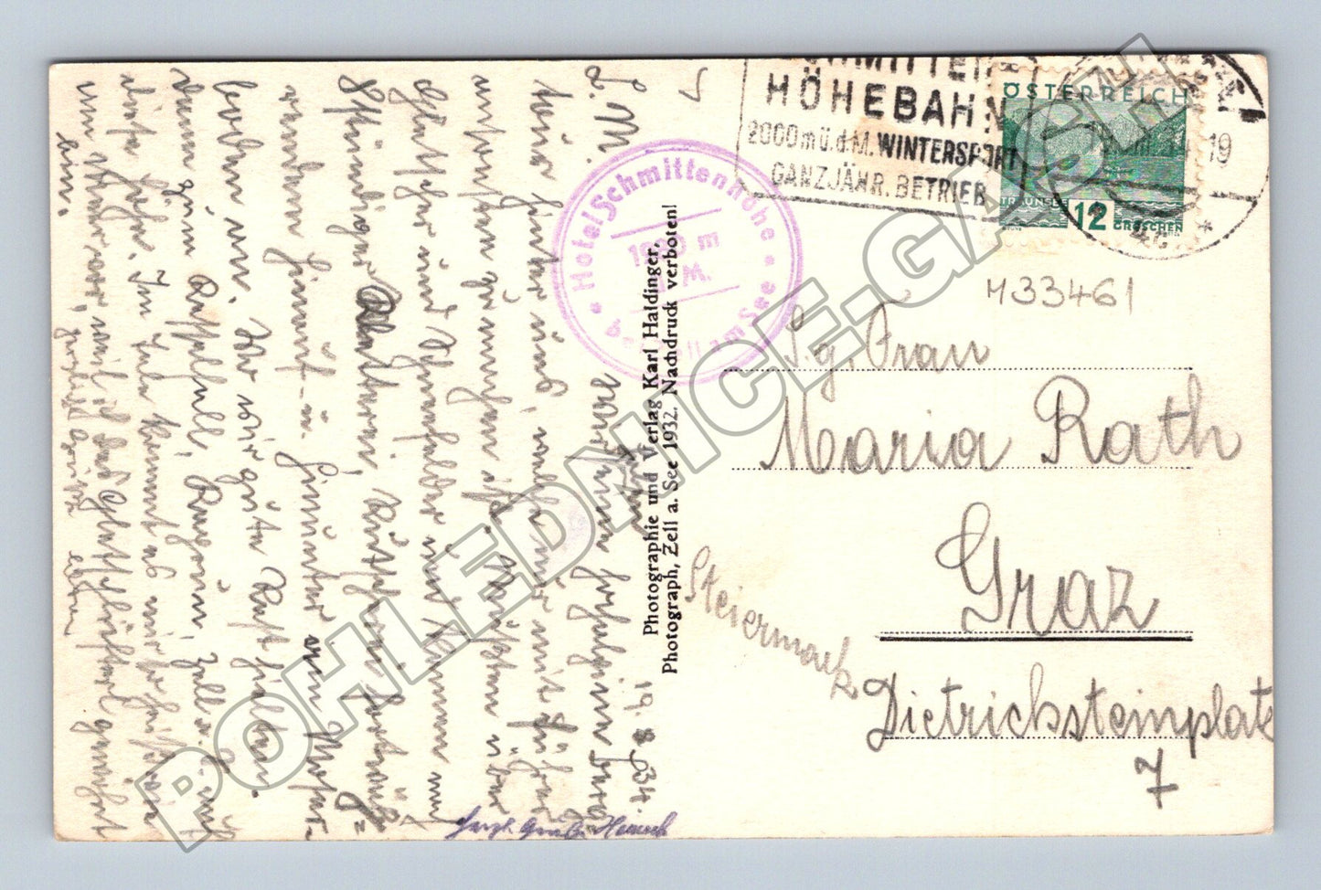 Pohlednice Rakousko Zell am See ze Schmittenhöhe 1932 (M33461)