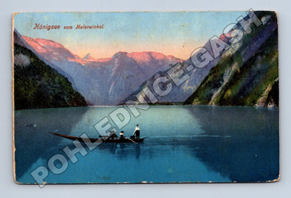 Pohlednice Německo Königsee Malerwinkel loď (M33470)