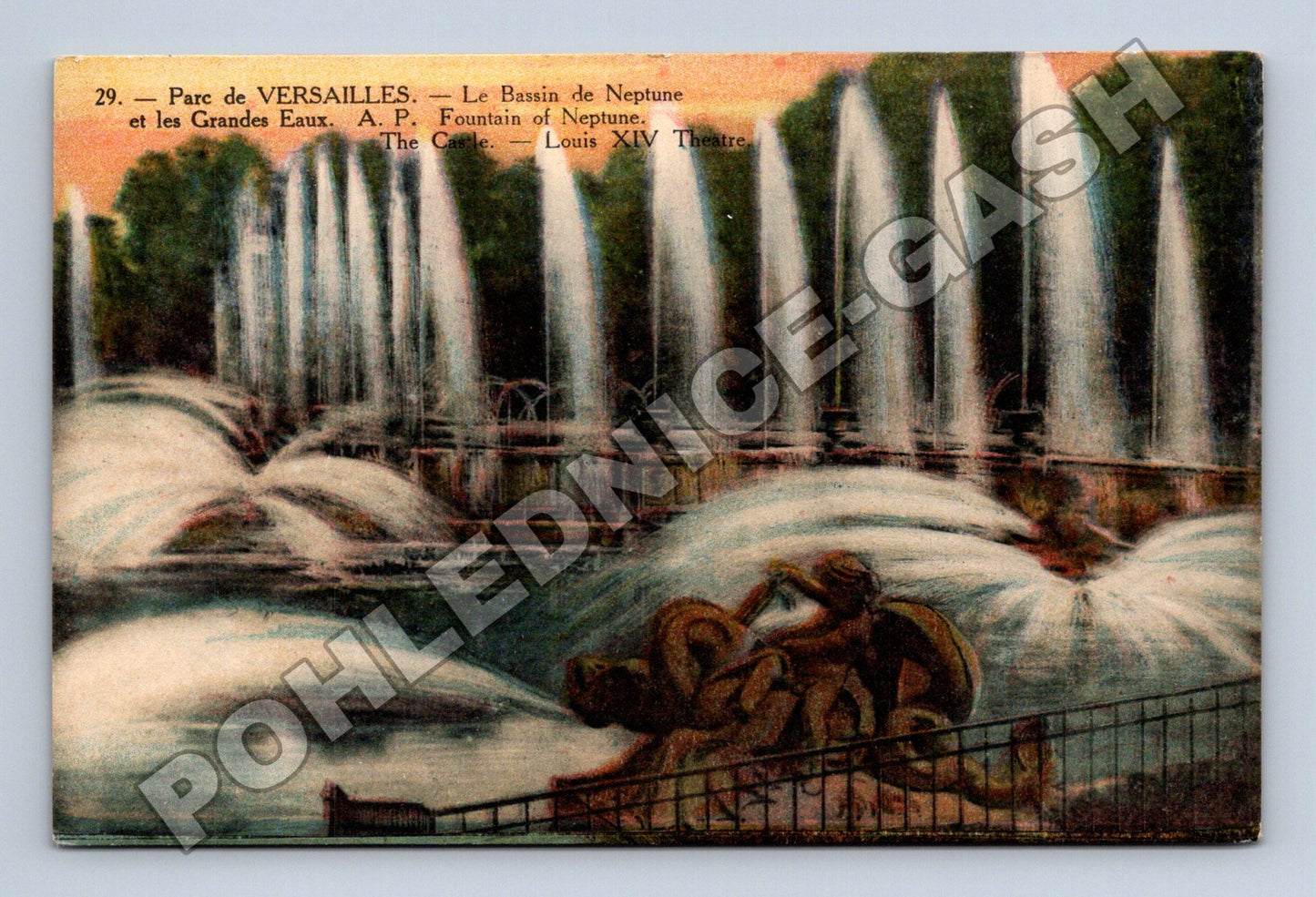 Pohlednice Francie Versailles Neptunova fontána (M33480)