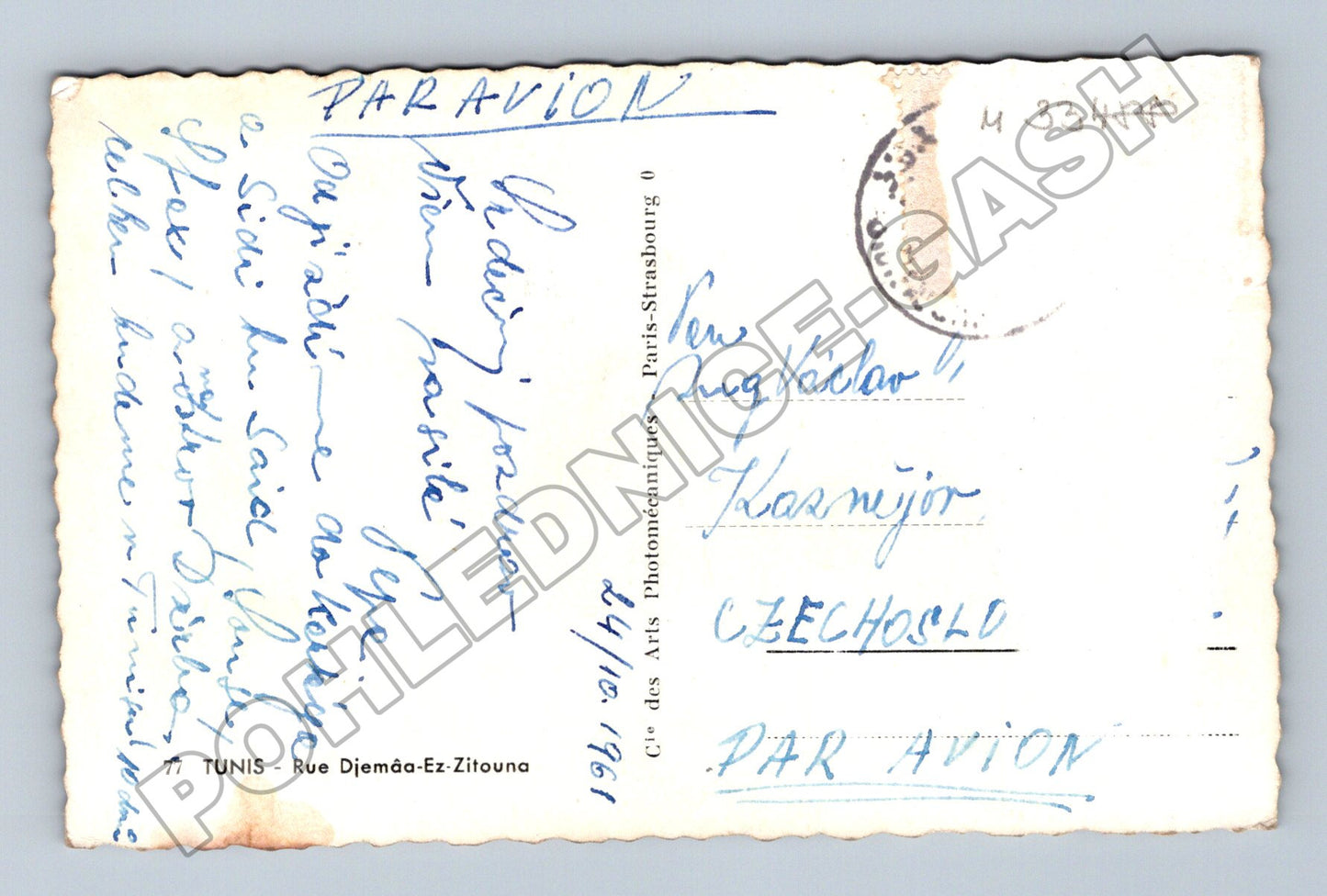 Pohlednice Tunis Rue Djemâa-Ez-Zitouna 1961 (M33488)