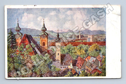 Pohlednice Rakousko Steyr panorama 1901 (M33489)
