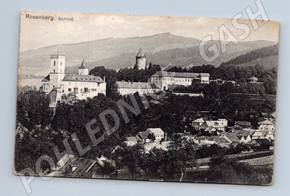 Pohlednice Rožmberk nad Vltavou zámek 1918 (M3349)