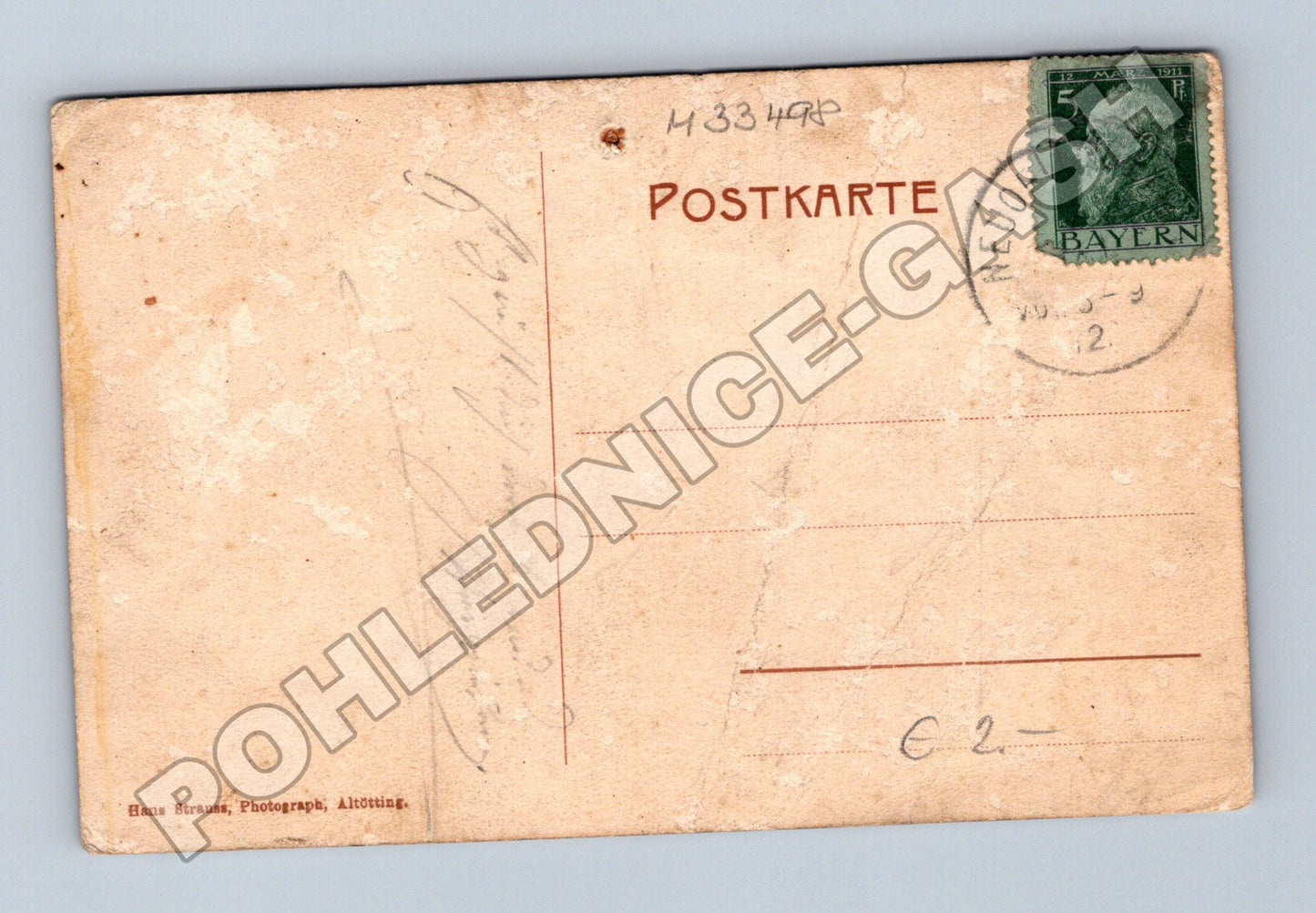 Pohlednice Německo Altötting náměstí kostel 1911 (M33498)