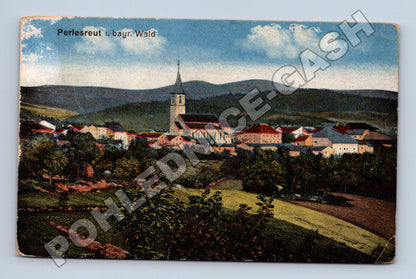 Pohlednice Německo Perlesreut panorama obce (M33499)