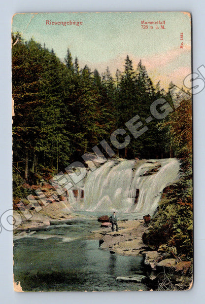 Pohlednice Krkonoše Mummelfall vodopád 1905 (M33501)
