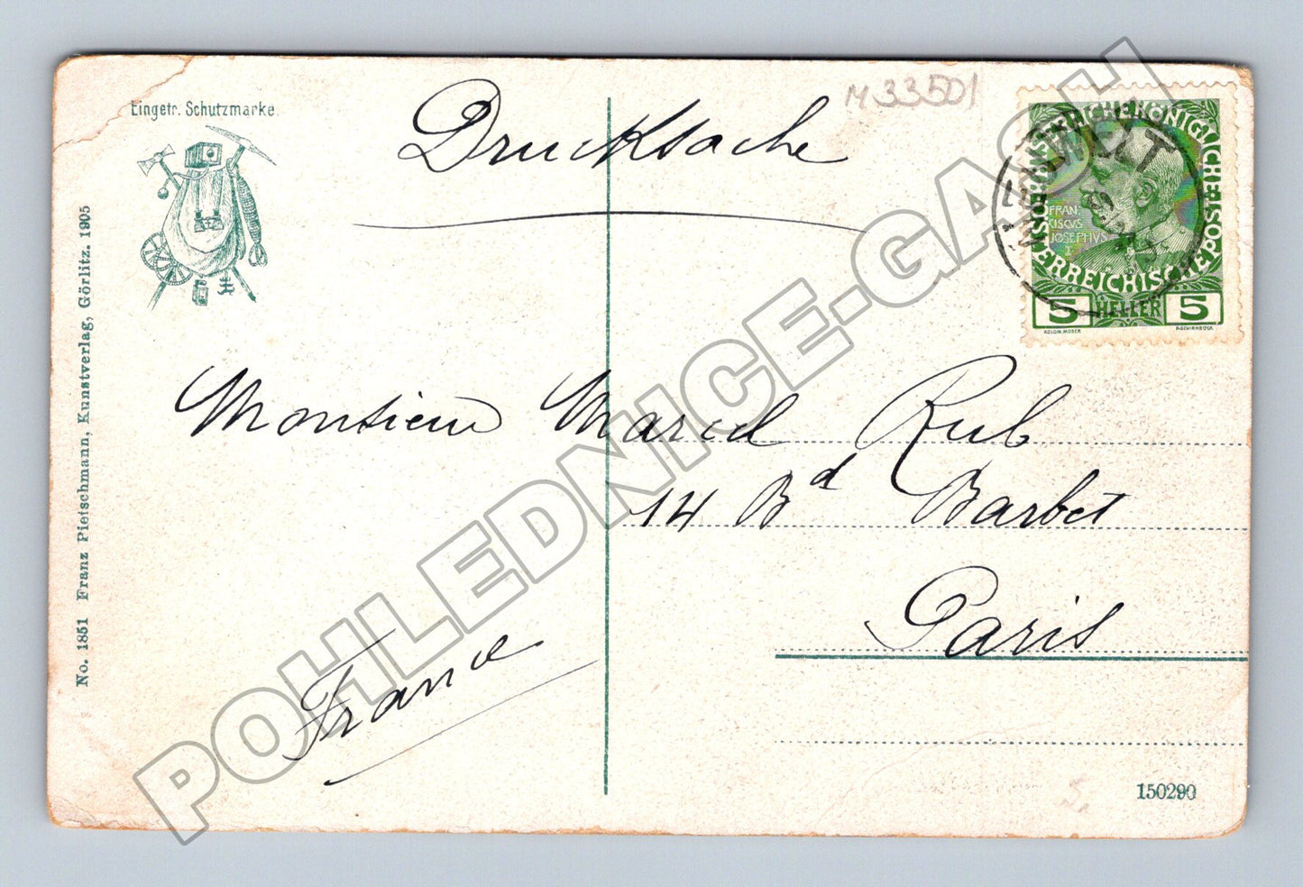 Pohlednice Krkonoše Mummelfall vodopád 1905 (M33501)