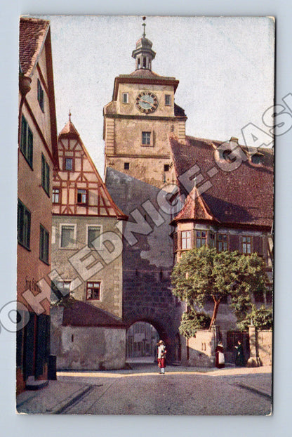 Pohlednice Německo Rothenburg o.T. věž a domy (M33502)