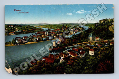 Pohlednice Německo Passau Gesamtansicht 1907 (M33508)