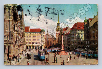 Pohlednice Německo Mnichov Marienplatz 1931 (M33510)