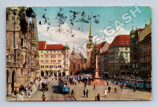 Pohlednice Německo Mnichov Marienplatz 1931 (M33510)