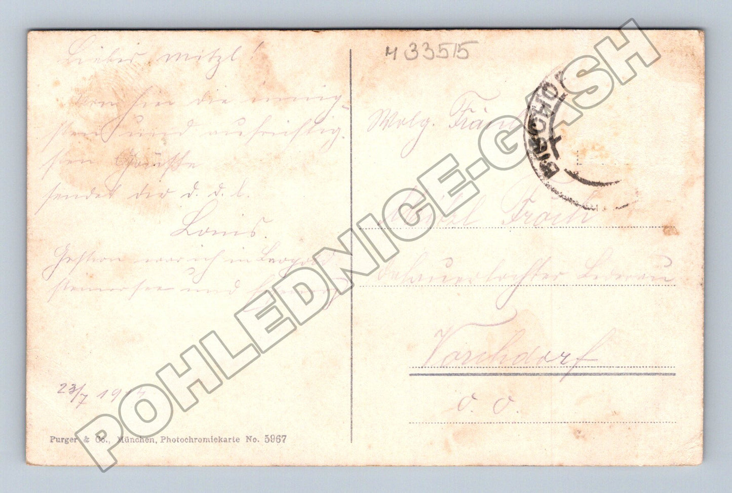 Pohlednice Německo Berchtesgaden Watzmann 1914 (M33515)