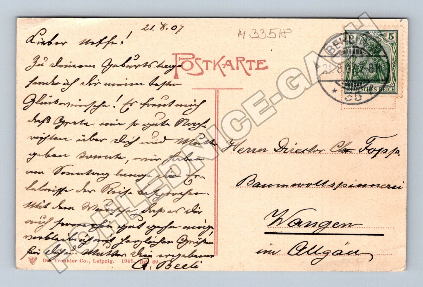 Pohlednice Německo Berlín Říšský sněm Bismarckův pomník 1907 (M33518)