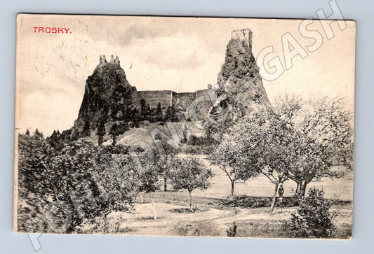 Pohlednice Trosky hrad 1906 (M3352)