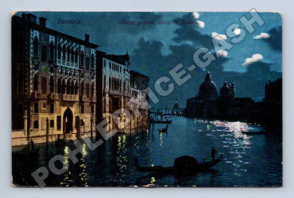Pohlednice Itálie Benátky Canal Grande noc (M33520)