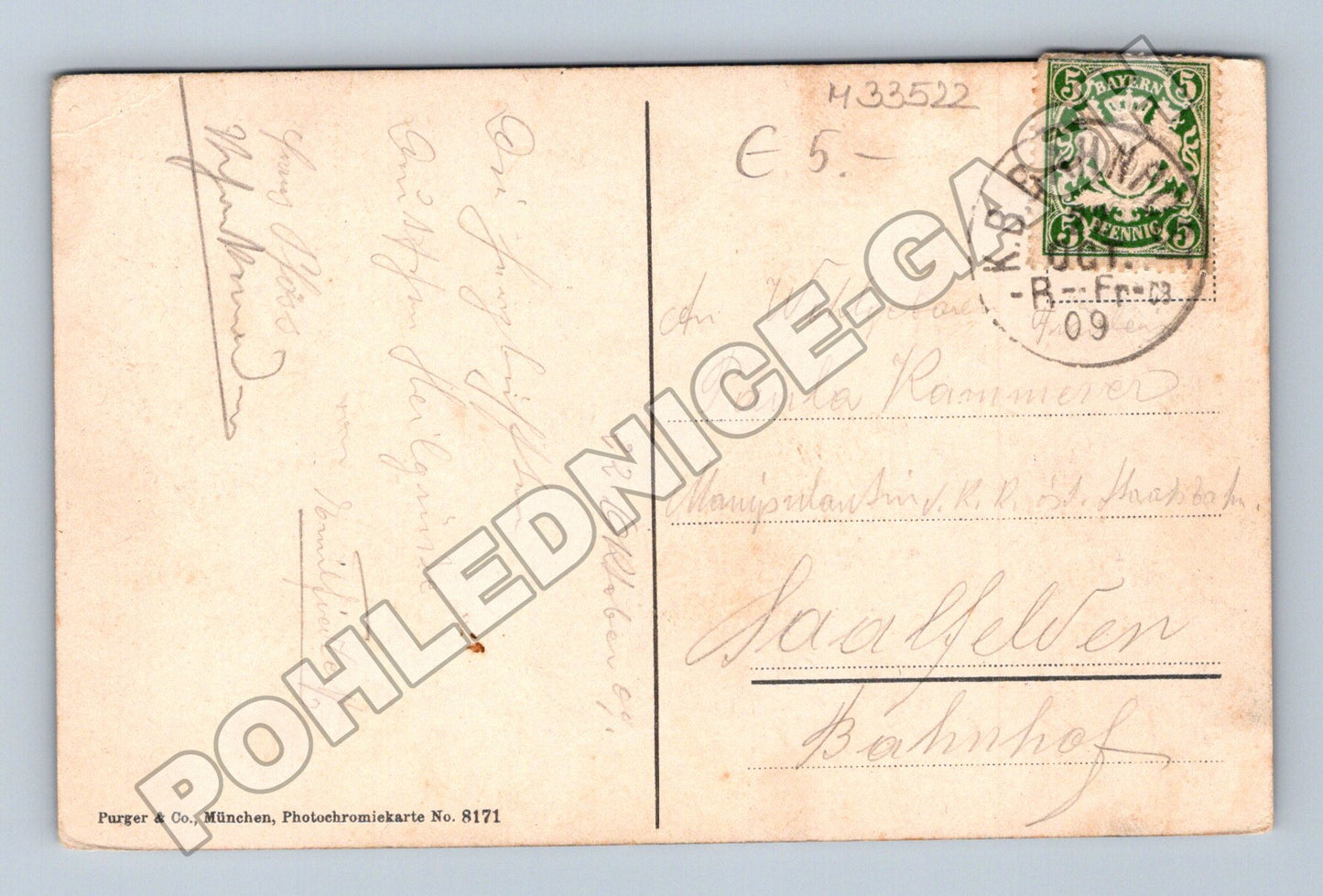 Pohlednice Německo Bad Reichenhall vom Nonn 1909 (M33522)