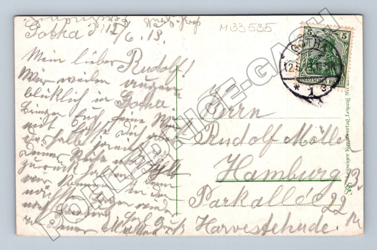 Pohlednice Německo Gotha zámek Friedenstein 1913 (M33535)