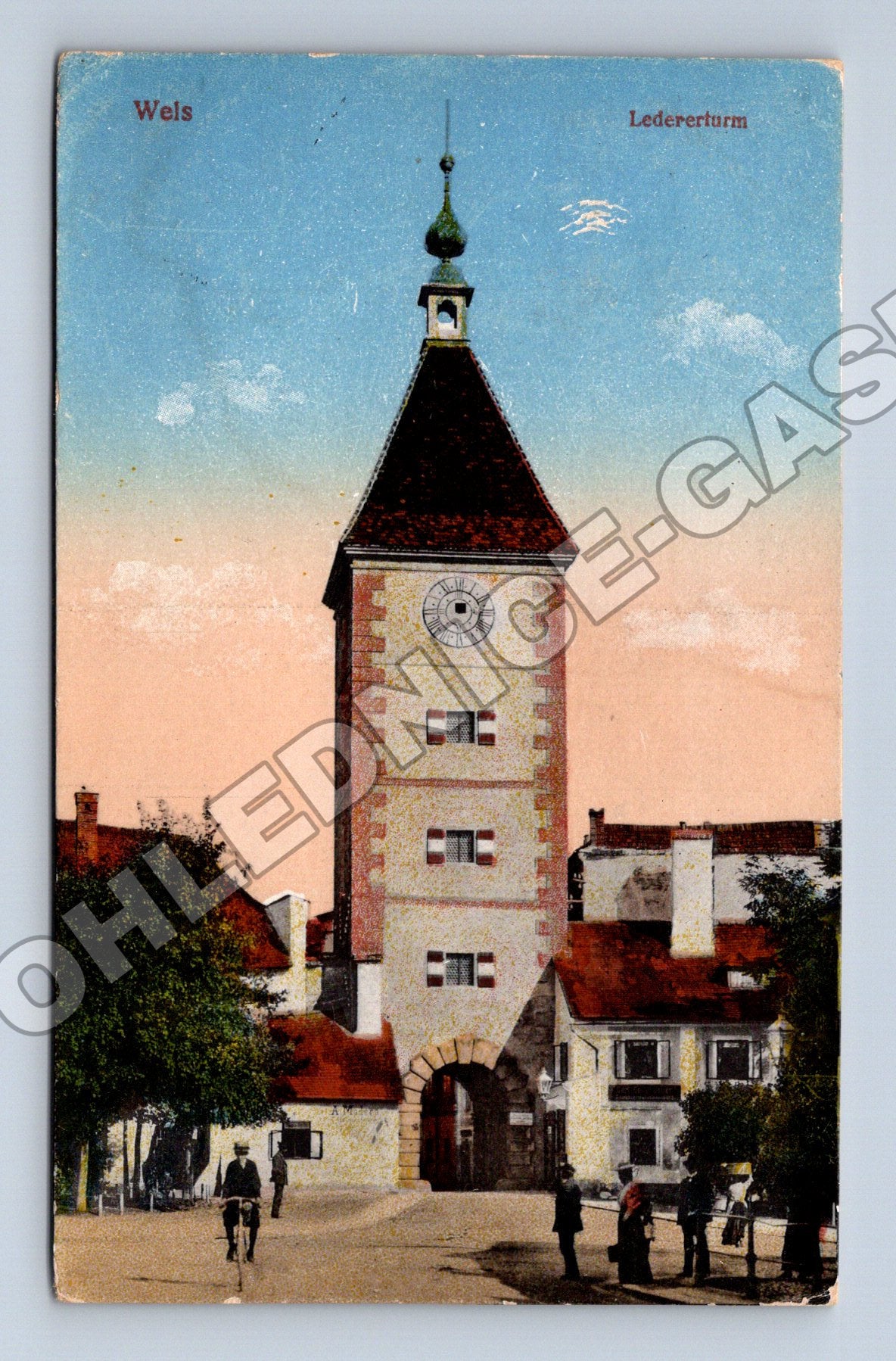Pohlednice Rakousko Wels Ledererturm 1915 (M33538)