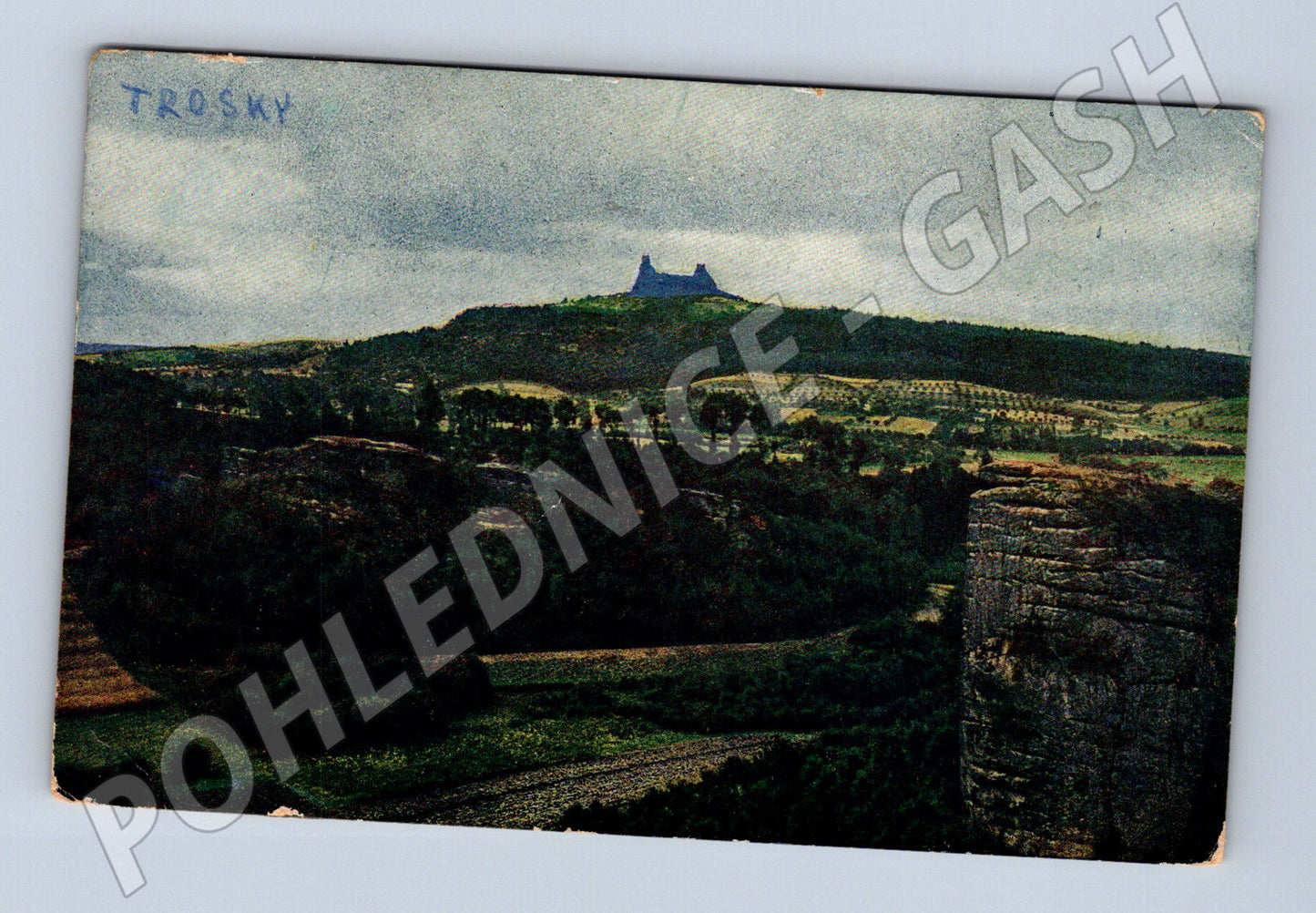 Pohlednice Trosky kolorovaný motiv (M3354)