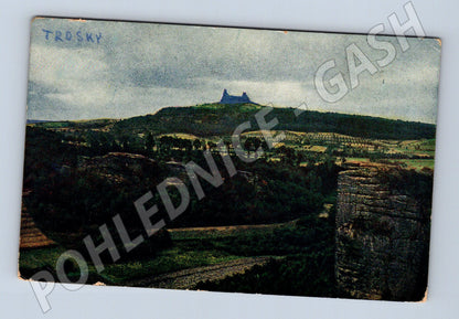 Pohlednice Trosky kolorovaný motiv (M3354)