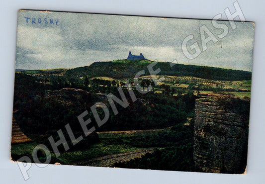 Pohlednice Trosky kolorovaný motiv (M3354)