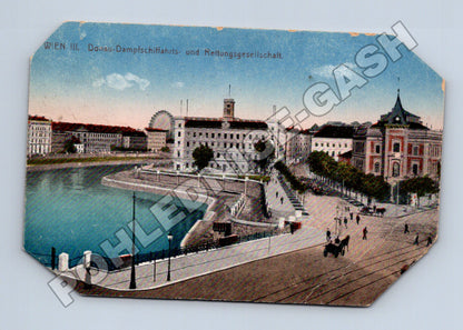 Pohlednice Rakousko Vídeň Dunaj a město 1918 (M33543)