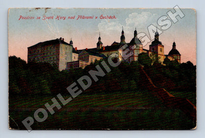 Pohlednice Svatá Hora nad Příbrami kostel (M33545)