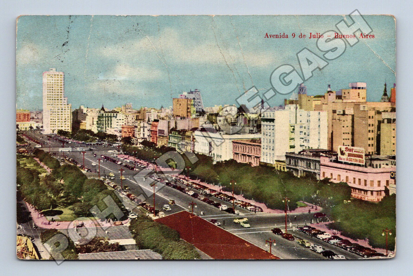 Pohlednice Argentina Buenos Aires Avenida 9 de Julio 1954 (M33546)