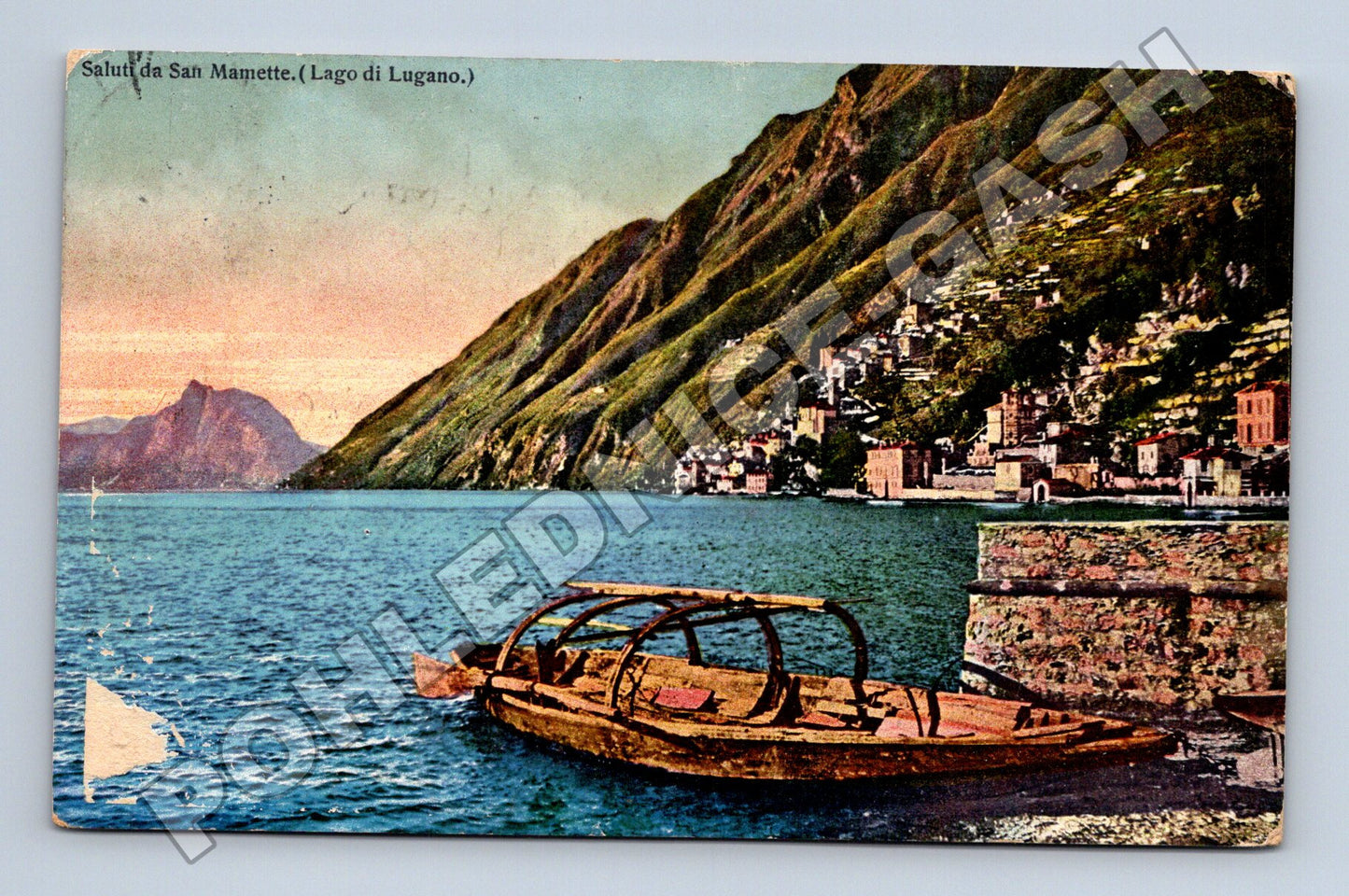 Pohlednice Švýcarsko/Itálie San Mamette Lago di Lugano 1912 (M33551)