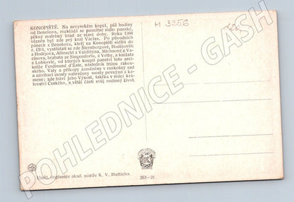 Pohlednice Konopiště malba K V Muttich (M3356)