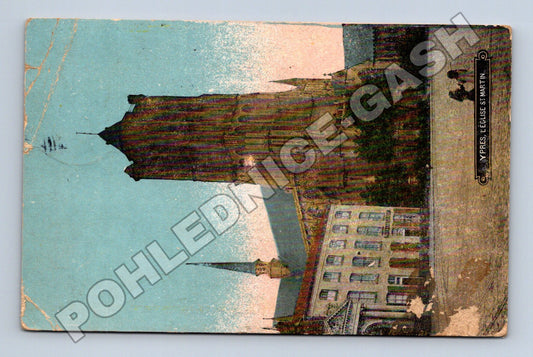 Pohlednice Belgie Ypres kostel sv. Martina 1915 (M33568)
